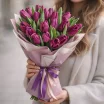 Венеция - букет из тюльпанов фиолетового цвета 3